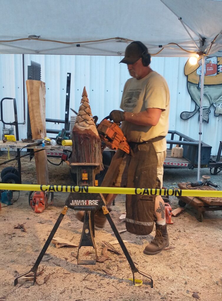 chainsaw art at Pioneer Days in Canyonville, Oregon